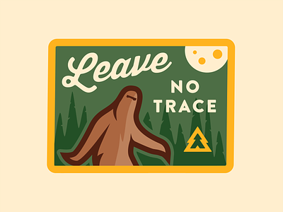 Leave No Trace Patch advencher brandontext patch thirsty vector yeti
