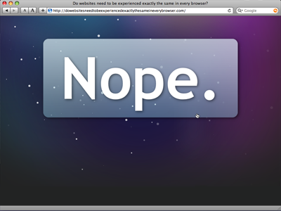 Nope. background css3 longdomain purple safari space website