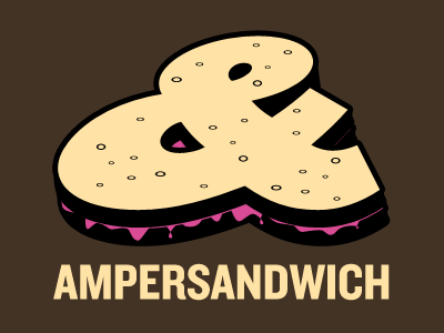 Near final ampersandwich brown design illustration photoshop shirt vector