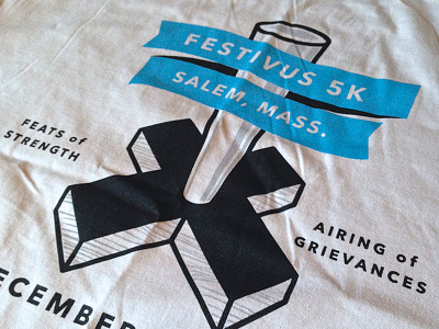 Printed 5k festivus ma salem shirt tee