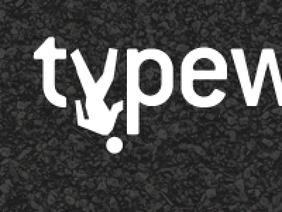 Typew asphalt black conduit experiment logo odd photoshop type typewalk vector