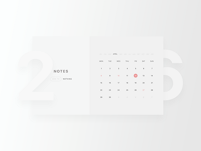 Calendar's concept calendar clean date minimal plastic