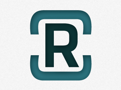 Ryan C. Coates Logo blue deboss logo r type