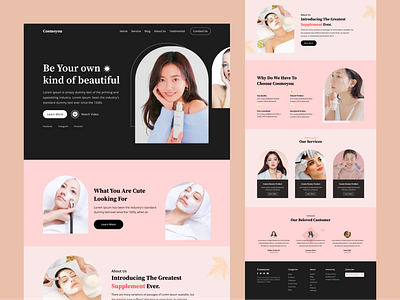 Cosmetics landing page design