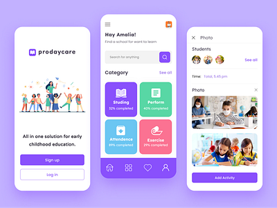 Kids learning care app