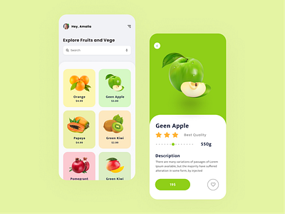 Fruits app android app design app ui design ecommerce app fruits app fruits shop app design ios app design mobile app design product design ui ui design uiux design