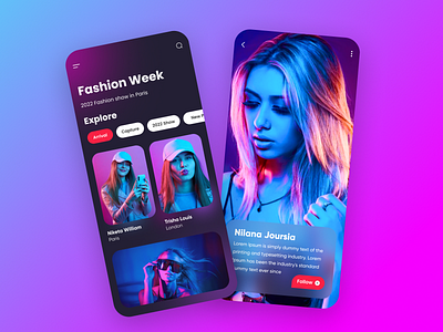 Fashion App Design