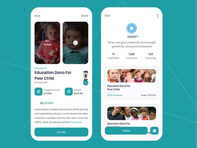 Charity App Design