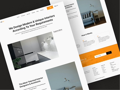 Interior website UI/UX