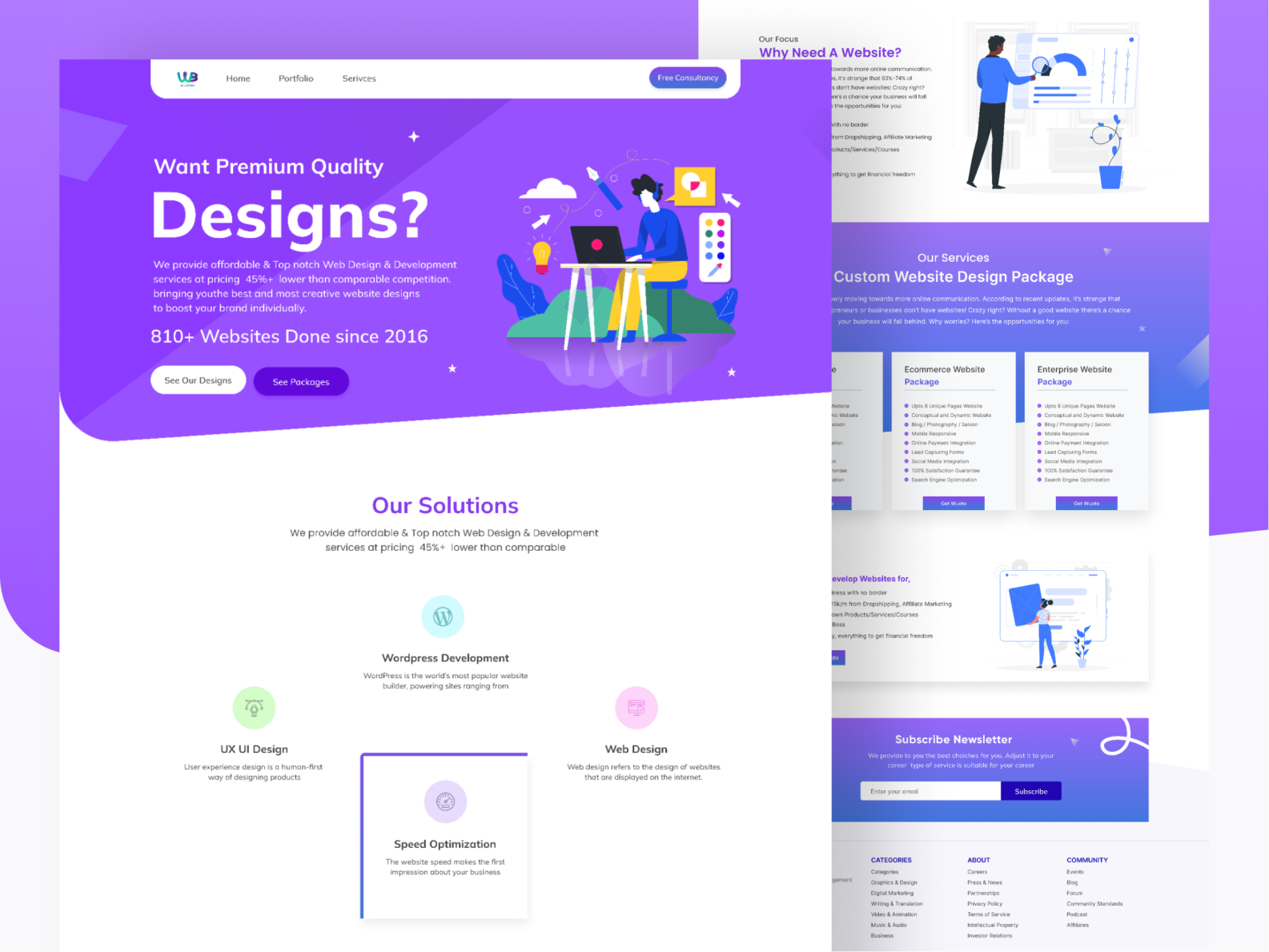 Design agency landing page by Laibur Rahman on Dribbble