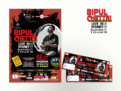 Bipul Chettri live in Sydney 2016 graphic design