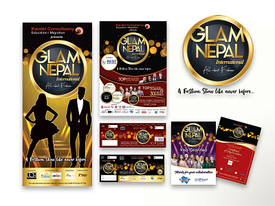 Glam Nepal event graphic design logo design