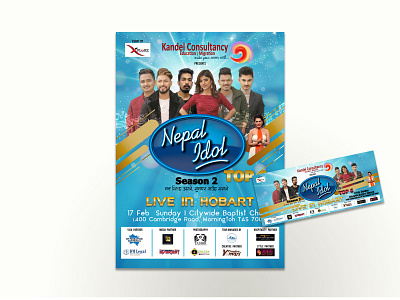 Nepal Idol live in Hobart graphic design