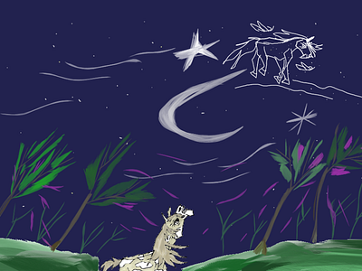 Mable Lookin At Night Sky mable art