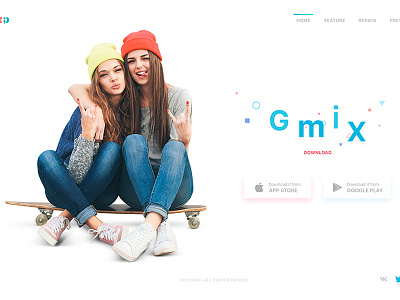 Gmix Web Site / Download app design download friend love people responsive social summer travel website