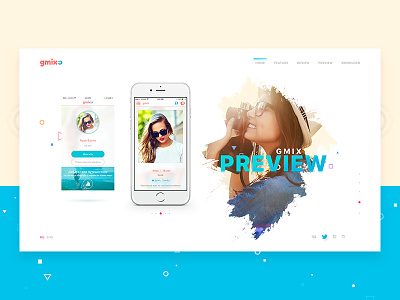 Gmix Web Site / Preview app design friend love people preview responsive social summer travel website