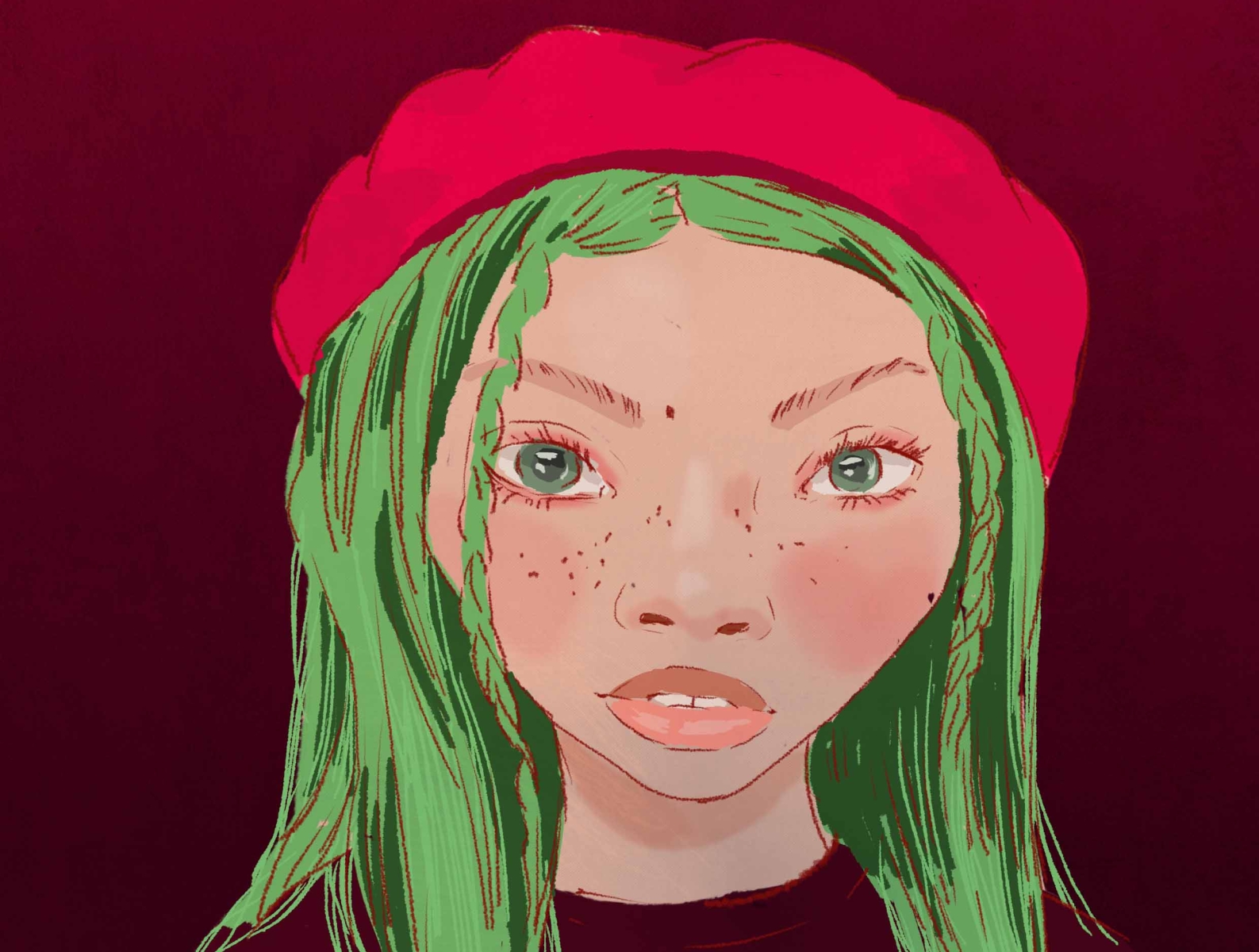 Green eyes by Yulia Nesmeyanova on Dribbble