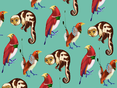 Wild world pattern1 animals cliparts branding creative market design digital editorial graphic design illustration kuskus pattern