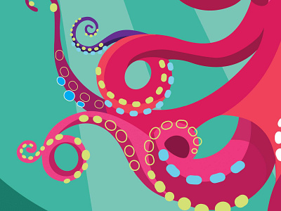 octopus animals cliparts branding design digital editorial illustration