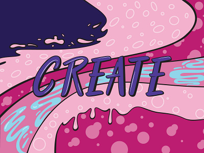 Create! calligraphy create hand written illustration juicy lettering