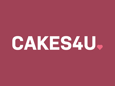 CAKES4U Workmark Design bakery branding logo design wordmark