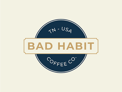 Bad Habit Logo badge design badge logo branding coffee coffee logo logo logo design