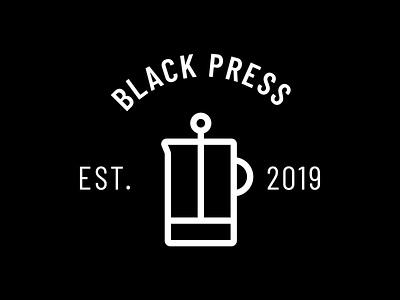 Black Press Logo branding coffee icon logo logo design