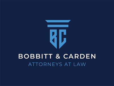 Bobbitt & Carden Attorneys at Law Logo attorneys branding lawyer logo logo design