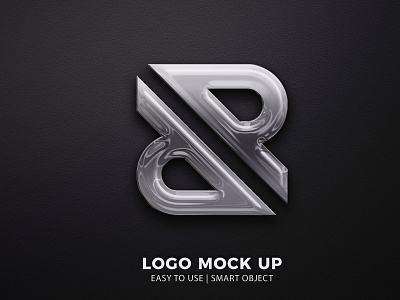 3D liquid Silver logo Mockup PSD by Rahmat Agung Pamungkas on Dribbble