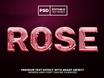 Liquid Rose Luxury 3D editable text effect