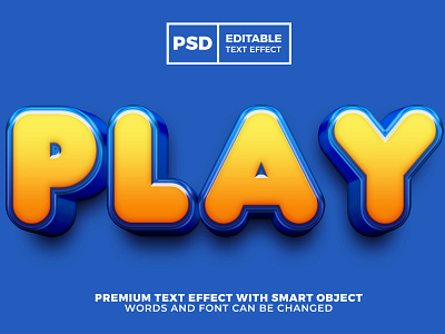 Play 3D Editable Text Effect