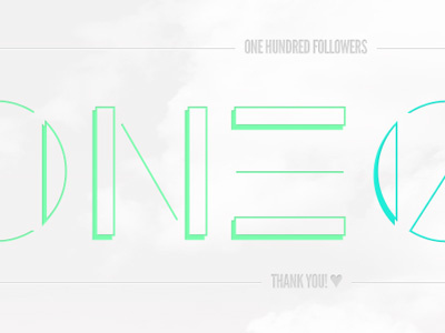One00 clouds follows one hundred thank you type