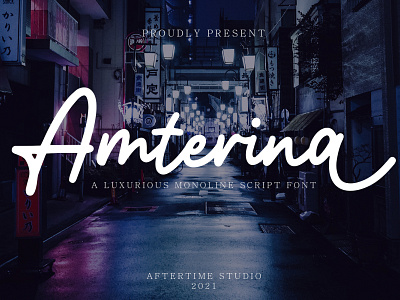 Amterina Monoline Script Font