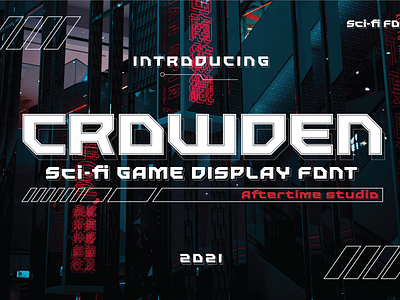 CROWDEN - Scifi Game Font font futuristic game font modern scifi