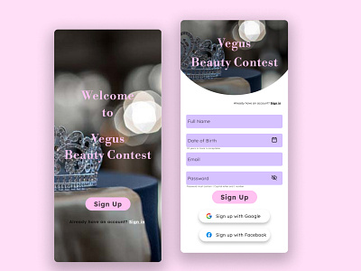 Sign up page design app design design ui website design