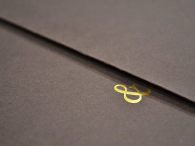 The Ampersand design golden graphic typography