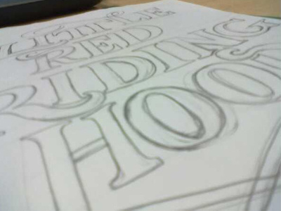 Early stages chris mizen decorative lettering fairy tale hand lettering work in progress