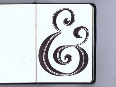 Ampersand Doodle ampersand chris mizen doodle hand drawn hand drawn type notebook sketch typography