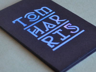 Tom Harris Business Card branding business card chris mizen dj experimental type typography