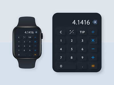 Daily UI 004 Neumorphic Dark Calculator 2020 appdesign calculator dark ui darkmode ios13 neumorph neumorphic softui ui uidesign uitrend userexperience userinterface ux uxdesign watchos webdesign