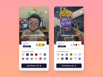 Daily UI 006 - Profile ego page by Hipsterlancer 2020 2020trend animoji appdesign cdmx dailyui dailyui006 dailyuichallenge dailyuimx design designteambedu digitalwork emoji productdesigner profile page uidesign uxdesign uxui uxuidesign webdesig