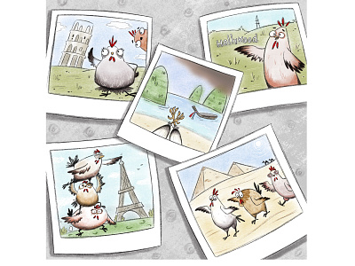 Funny hens illustration /Procreate/