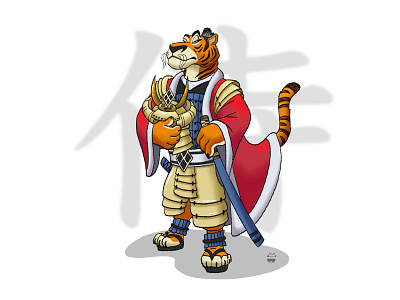 Tiger - warrior character design /Procreate/