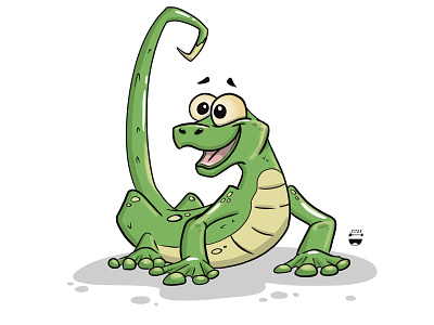 Funny lizard character design.