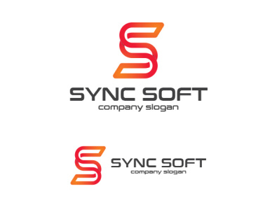 Logo Sync Soft branding design illustration logo vector