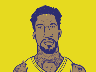 illustration of wilson chander of the Denver Nuggets