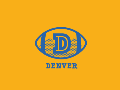 Denver football logo denver logo one color sports