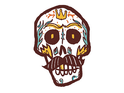 Skull illustration logo mexican sugar skull