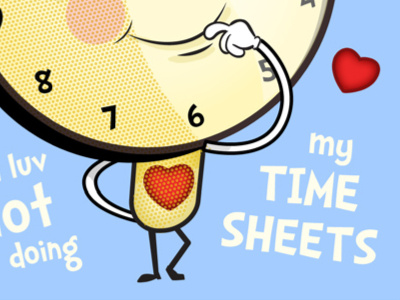 Timesheets cartoon character drawing illustration valentine