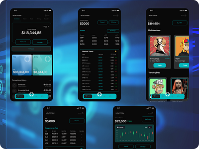 Crypto App android design figma mobile app ui uiux